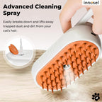 Innosel 4 in 1 pet steam brush showing the 120ml refillable water tank opening
