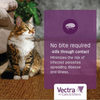 Authentic USA imported Vectra cat flea treatment lifecycle protection diagram