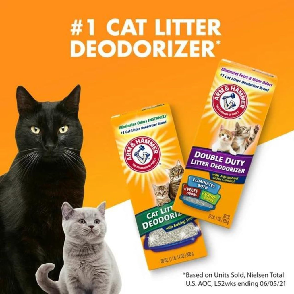 Back label of PURPUR double duty litter deodorizer with usage instructions and ingredients.