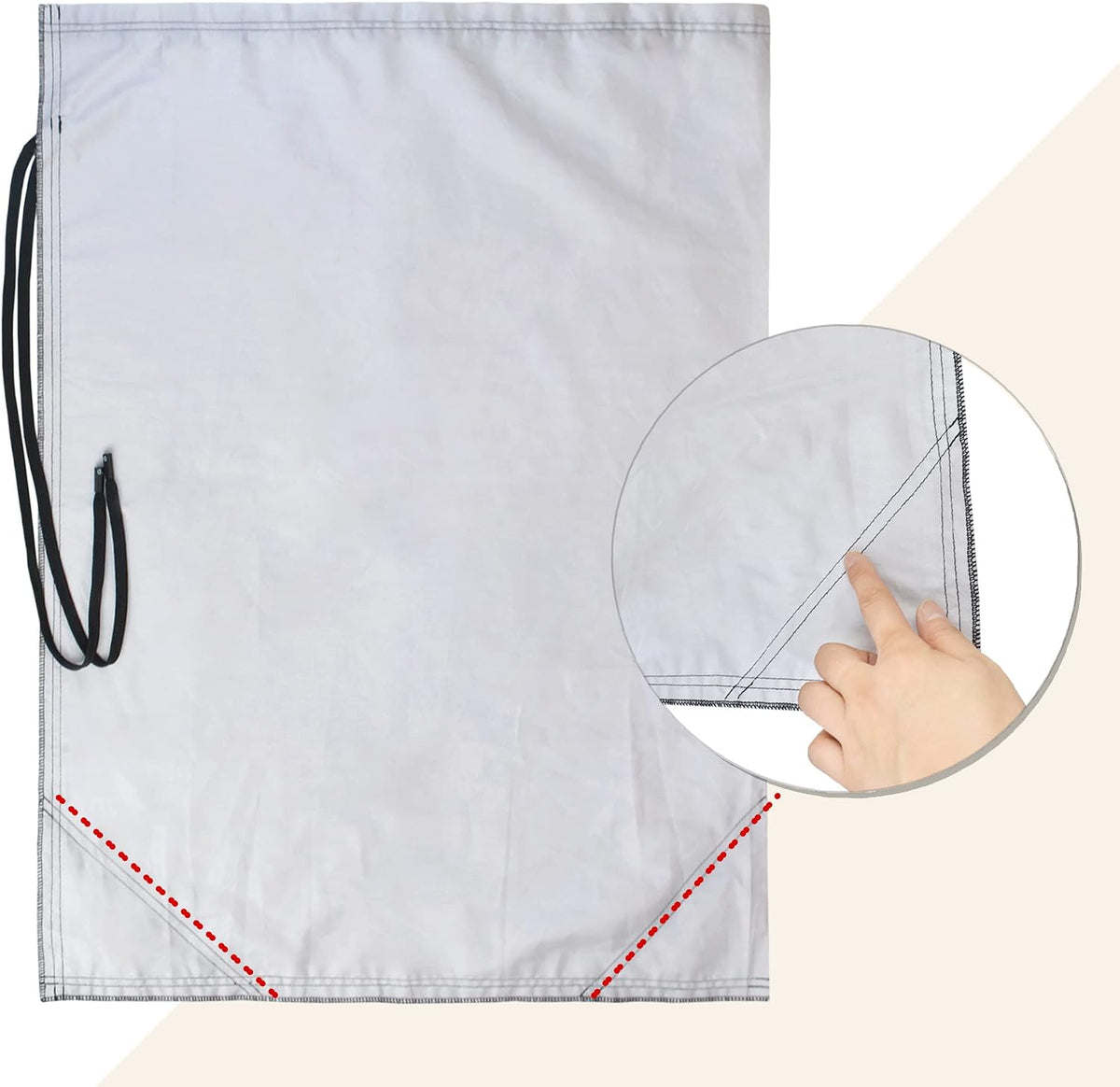 Pranovo 2 pack reptile transport pouch folded flat showing dual bags.