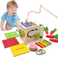 S Toys House wooden Montessori play kit front view showing activity cube