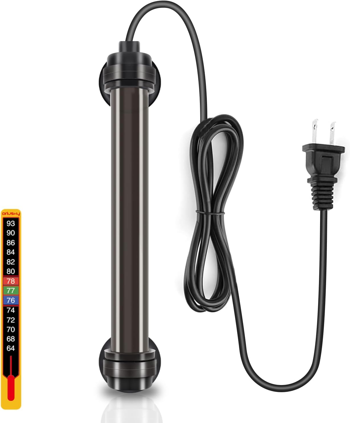 Close up of digital display on Orlushy external aquarium heater controller