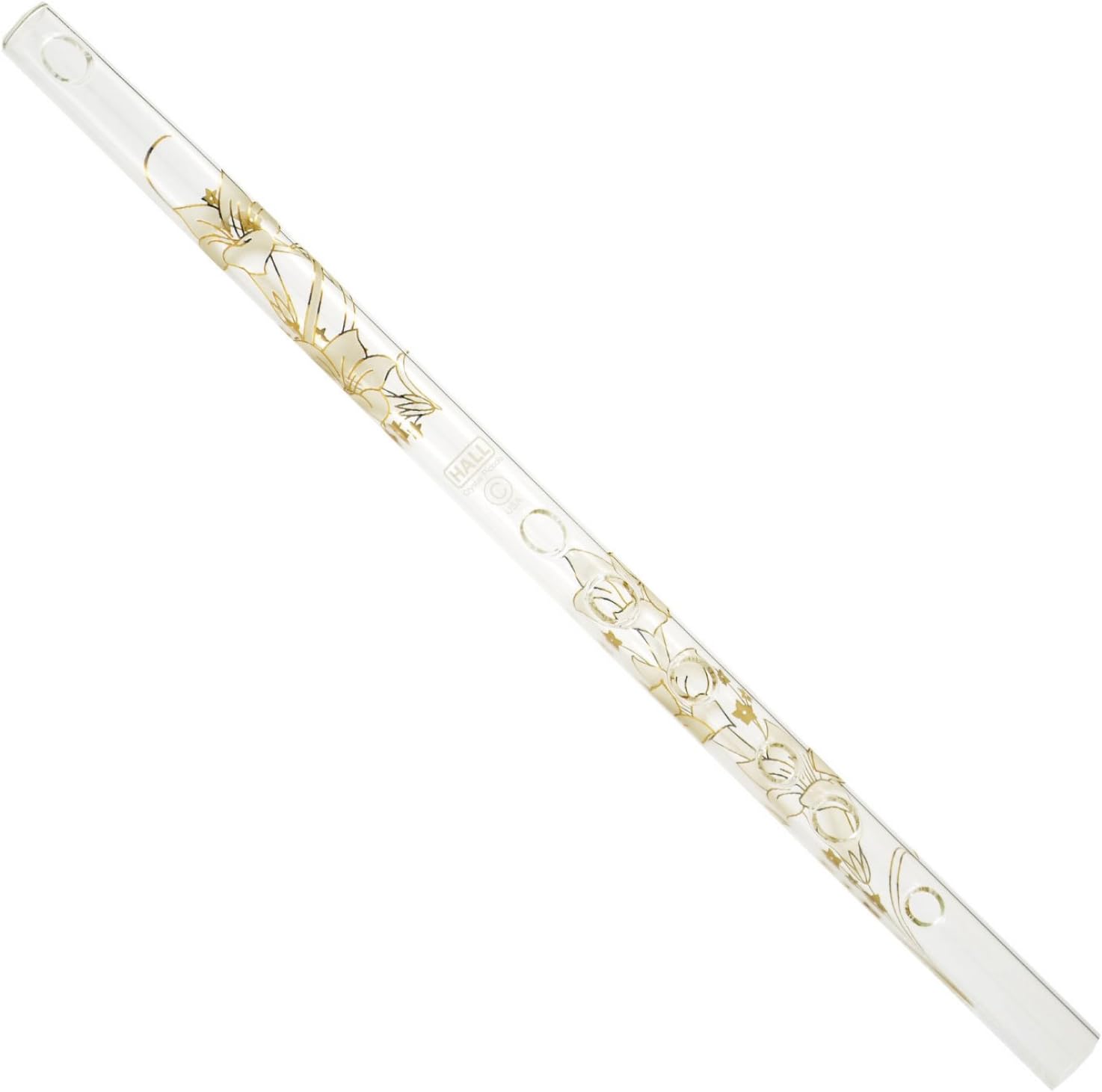 Hall Crystal Flute 11704 - Inline Glass Flute in G - Green Ivy - Image 9