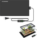 iPower reptile heating pad front view showing the graphene mat surface and digital display controller.