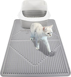 Mofason Cat Litter Mat XXL - Waterproof Kitty Litter Box mat for Floor - Extra Large Pet Trapping Litter Rug Pad - Silicone Cat Supplies & Accessories for Indoor Cats (38" x 25") -Grey - Image 14