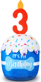 Dansydaisy Dog Birthday Cake Toy Accessories for Girl Boy Gifts, Squeaky Plush Toy for Dog Birthday Party Decor Favor for Large, Medium and Small Dogs(1st,Pink) - Image 14