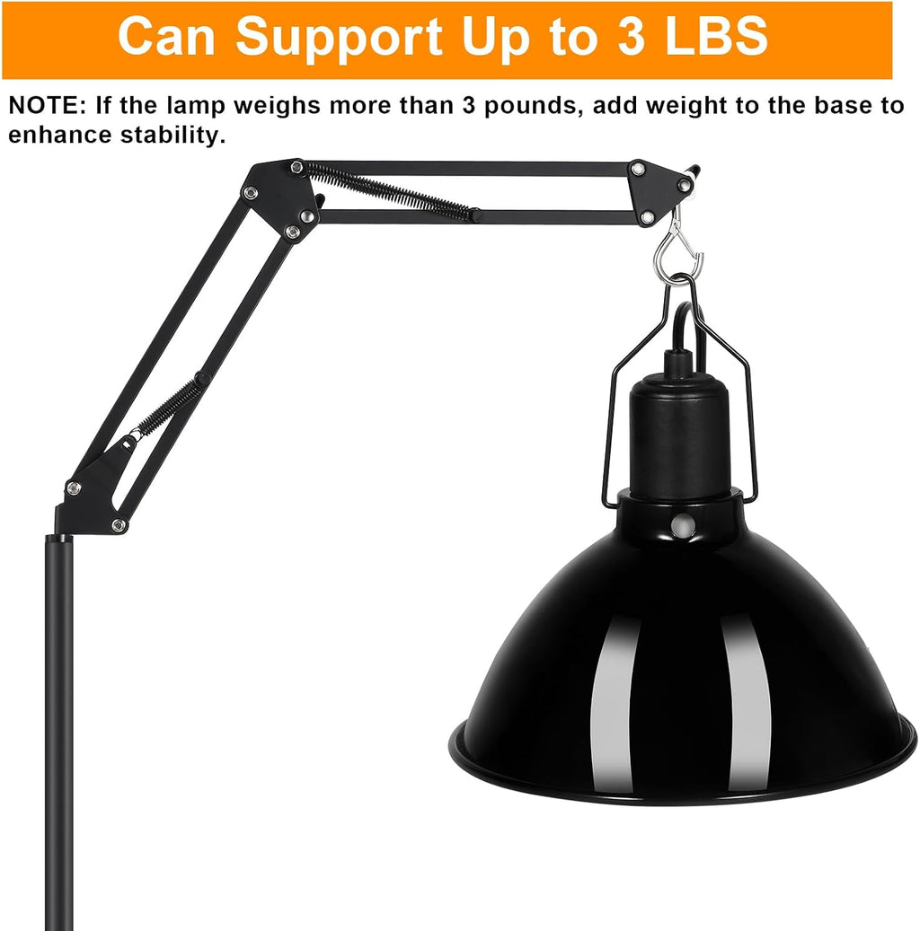 Dxoveen reptile lamp holder base displaying the EVA anti-skid pad and stable design.