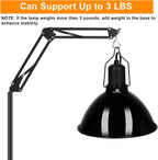 Dxoveen reptile lamp holder base displaying the EVA anti-skid pad and stable design.