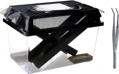 Naneezoo Cricket Keeper large front view with dispenser tubes