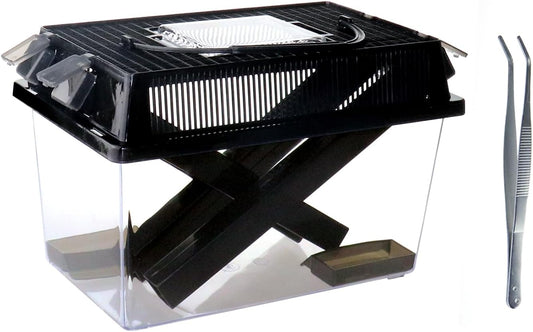 Naneezoo Cricket Keeper large front view with dispenser tubes