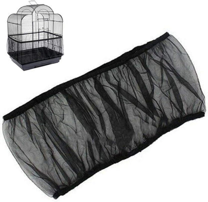 Machine washable premium white bird seed catcher net showing easy maintenance design