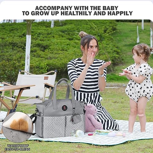 Supromomi multi-pocket diaper handbag lifestyle view