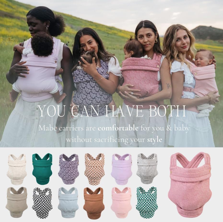 Adjustable straps and buckle details of Mabē Monarch baby carrier