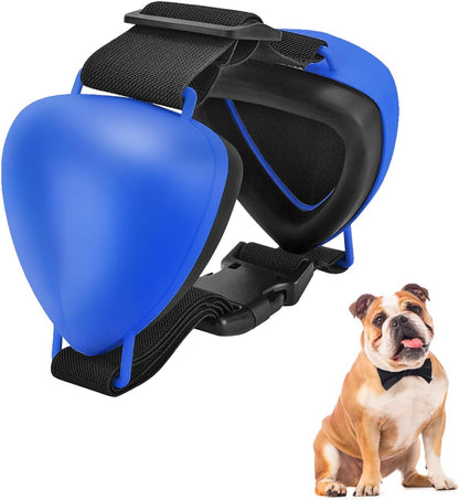 Pink ZOHAN dog hearing protection for thunderstorm anxiety