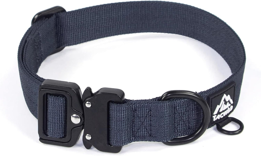 Dog Collar for Large Dogs - Adjustable, Chew Proof Nylon Collar with Metal Quick Release Buckle and D-Ring for Dog Tags (Dark Green, L) - Image 9