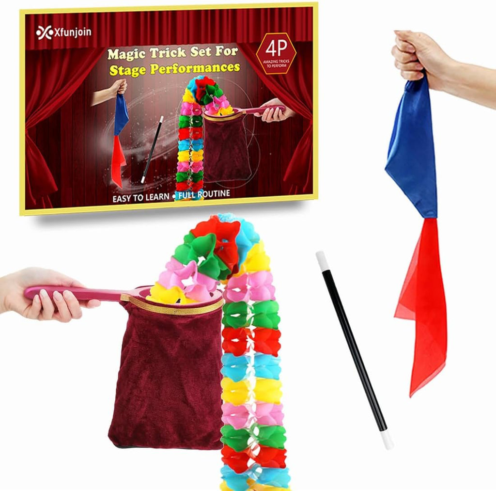 Xfunjoin 4Pcs Magic Trick Set for stage performances front view