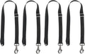 Gaitwin premium horse blanket leg straps front view of four black replacement pieces