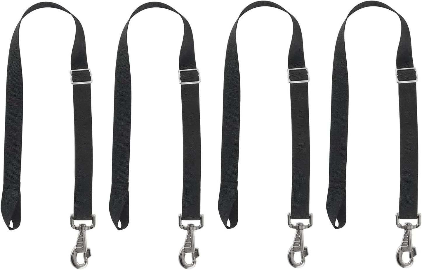Gaitwin premium horse blanket leg straps front view of four black replacement pieces