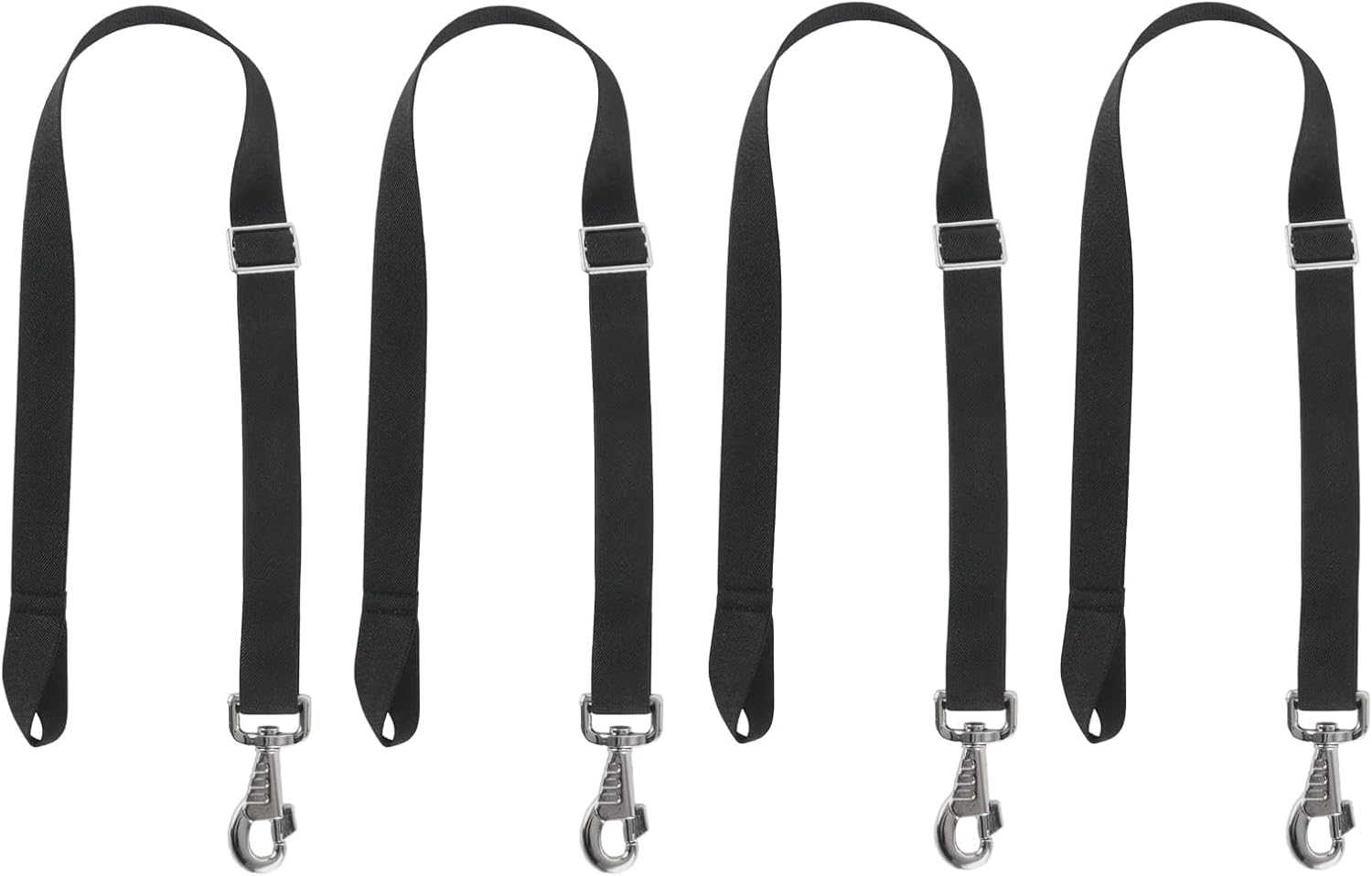 Gaitwin premium horse blanket leg straps front view of four black replacement pieces
