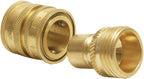 Python brass snap connector front view packaging and components