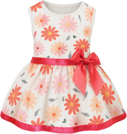 Laifug Dog Dress Puppy Print Princess Dog Dress Cute Party Wear (Pink, M) - Image 15