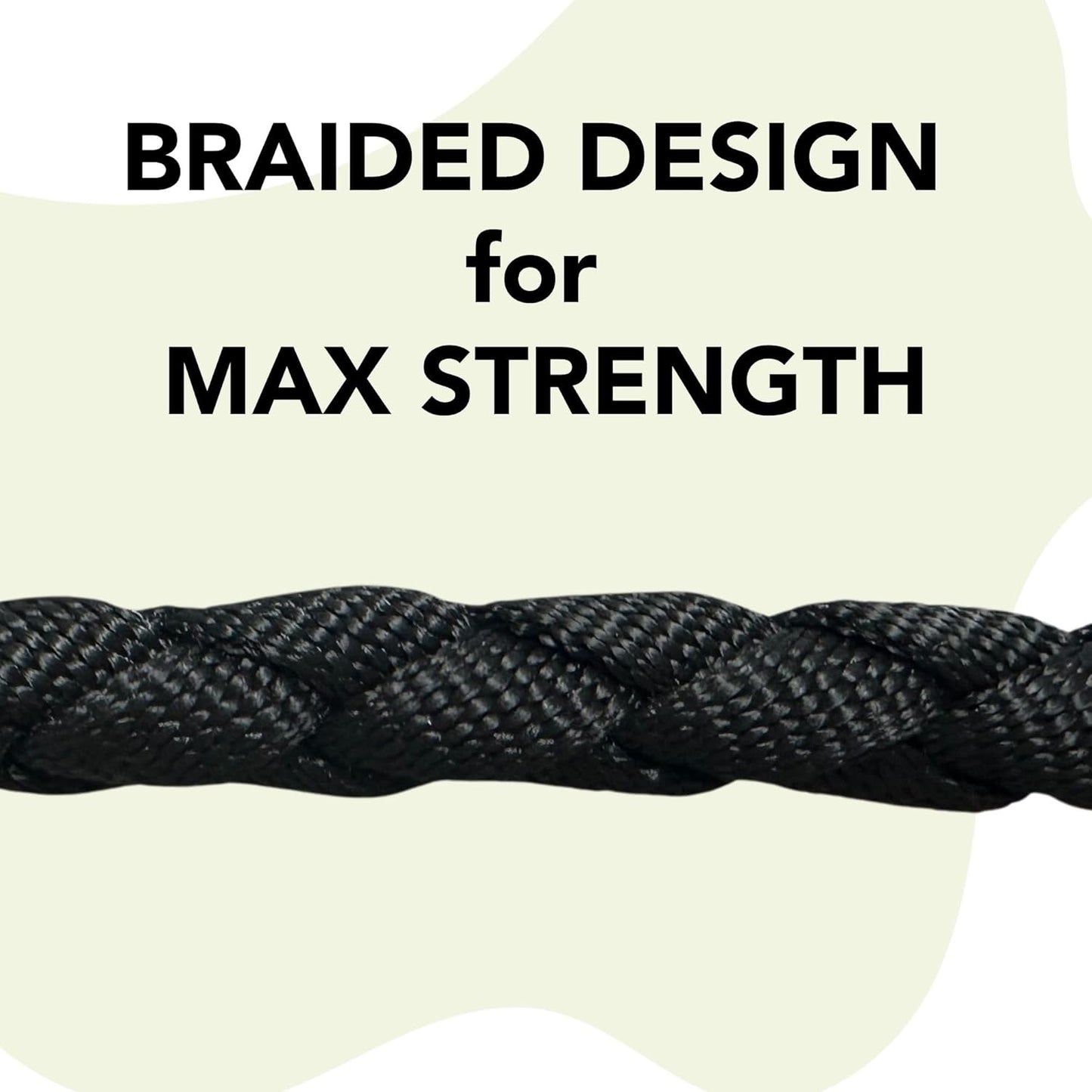 Black 54 inch dual leash for walking small medium or large dogs simultaneously.
