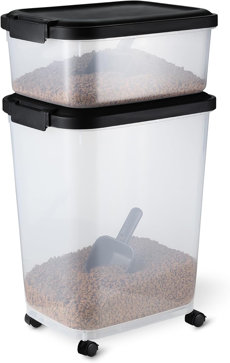 Kitchen organization with large pet food storage container
