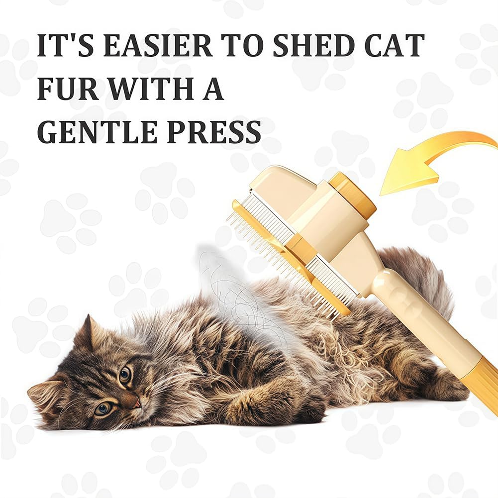 Demonstration of one-click hair release feature on flea comb