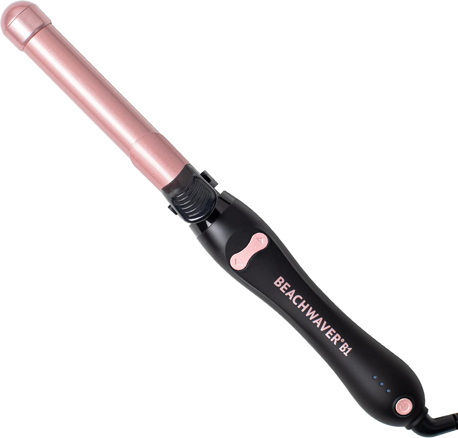 The Beachwaver Co. B1 rotating curling iron in midnight rose finish