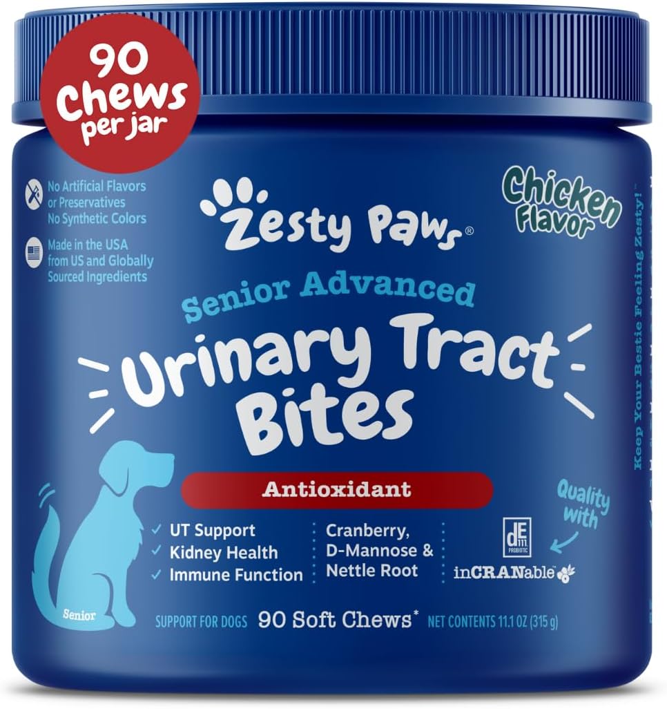 Zesty Paws Cranberry Supplement for Dogs - Bladder Control for Dogs - Urinary Tract Support - Cranberry Chews with D-Mannose, Vitamin B6 & L-Arginine - Immune & Gut Support - Bacon - 90 Count - Image 12