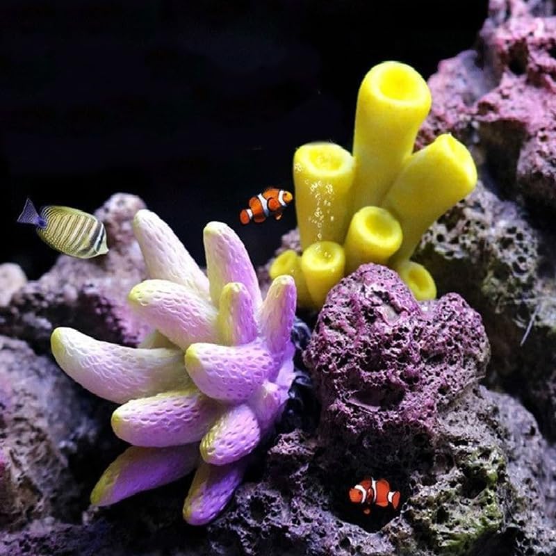 Miniature model sea creature coral decoration for aquascaping.
