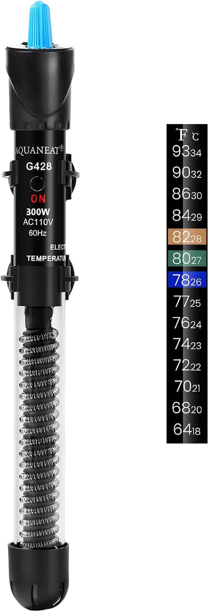 AQUANEAT Aquarium Heater, 50W Fish Tank Heater, Adjustable Submersible Water Thermostat with Thermometer - Image 12
