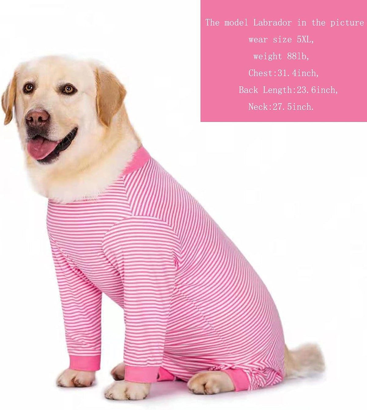 Yeapeeto anti anxiety dog bodysuit soft cotton spandex material close up
