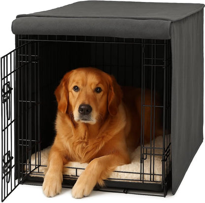 Friends Forever Metal Dog Crate Cover 48 inch w/Light Blocking Protective Curtain, Dog Cage Cover w/Roller Shades, Machine Washable, Trucker Black - Image 11