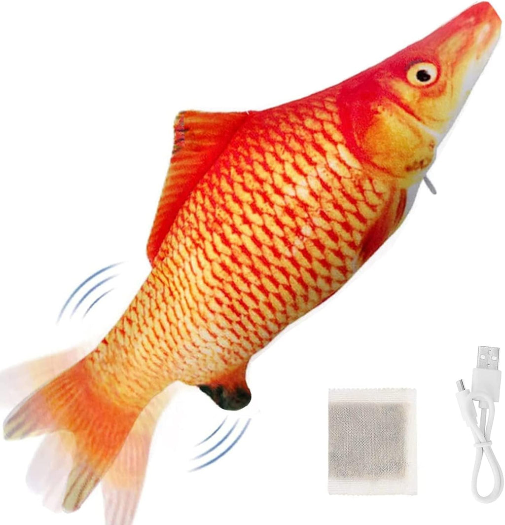 Tocirelo Cat Toys Flopping Fish with Catnip, Moving Cat Toy Interactive for Indoor Cats, Kitten Kicker Floppy Dog Toy, 11" Electric Realistic Plush Wiggle Fish for Kitty Exercise - Image 12