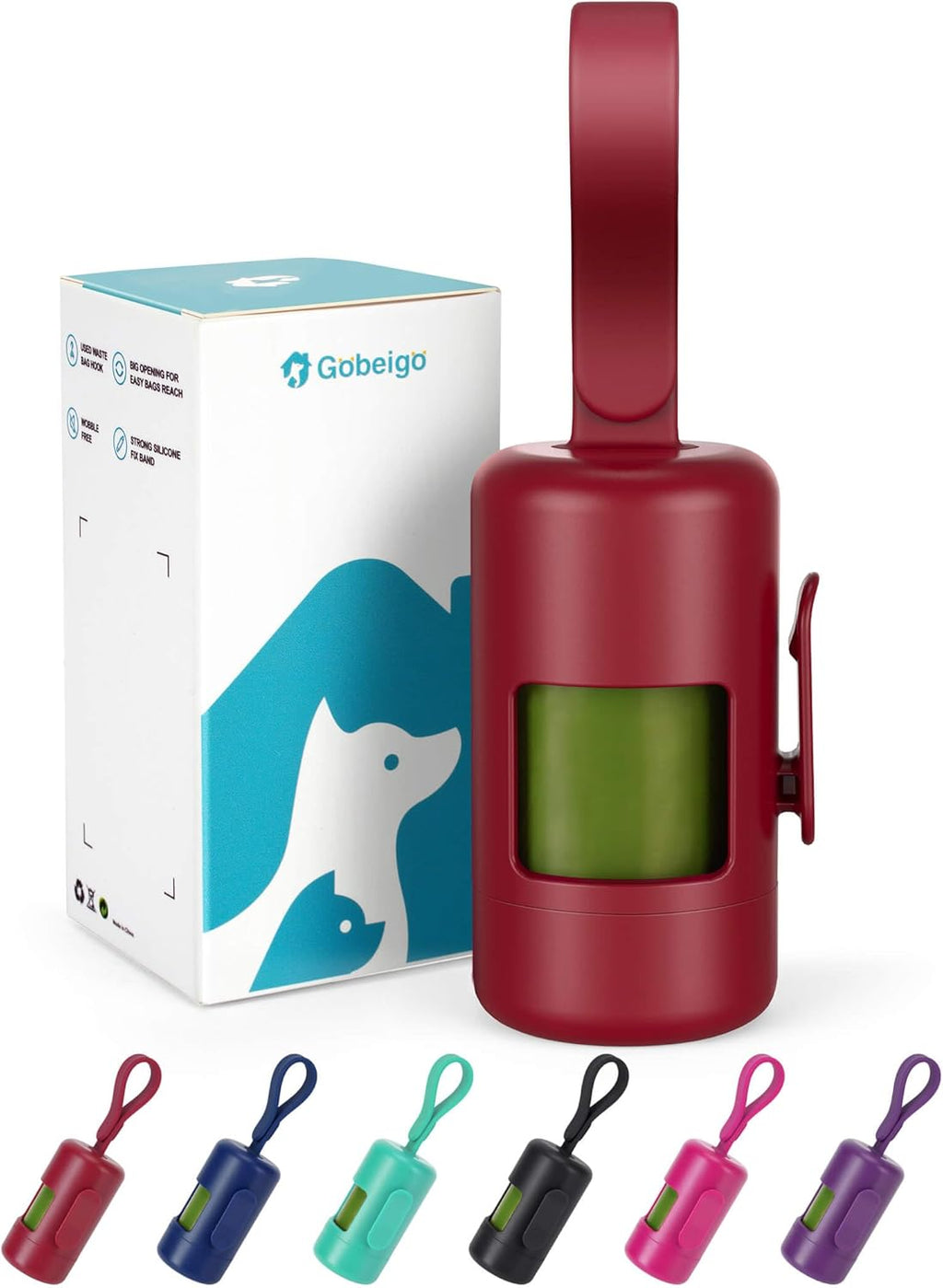 Gobeigo hands-free dog walking accessory pack with packaging box.