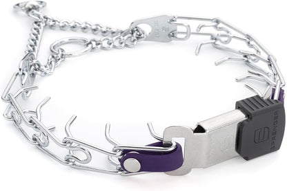 Herm Sprenger Prong Collar with Quick Release Cliclock Buckle & Biothane Insert & Swivel Ring | Chrome Plated Steel No Pull Dog Training Collar Made in Germany, Black 16in x 2.25mm Necks up to 13-14in - Image 11