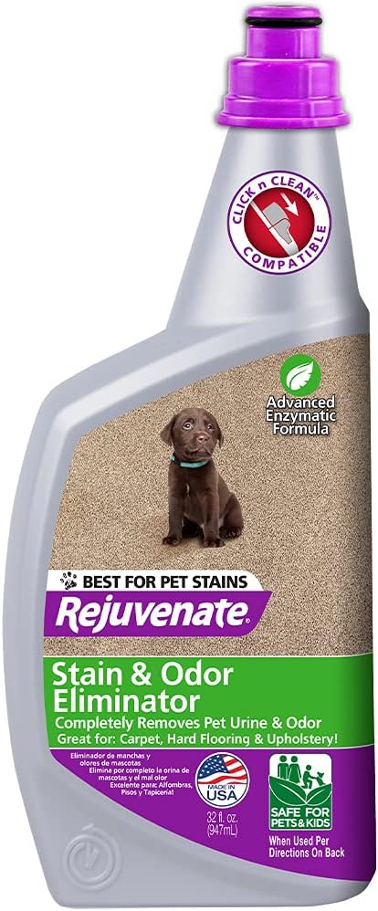 Car seat cleaner and vehicle upholstery stain remover bottle close up