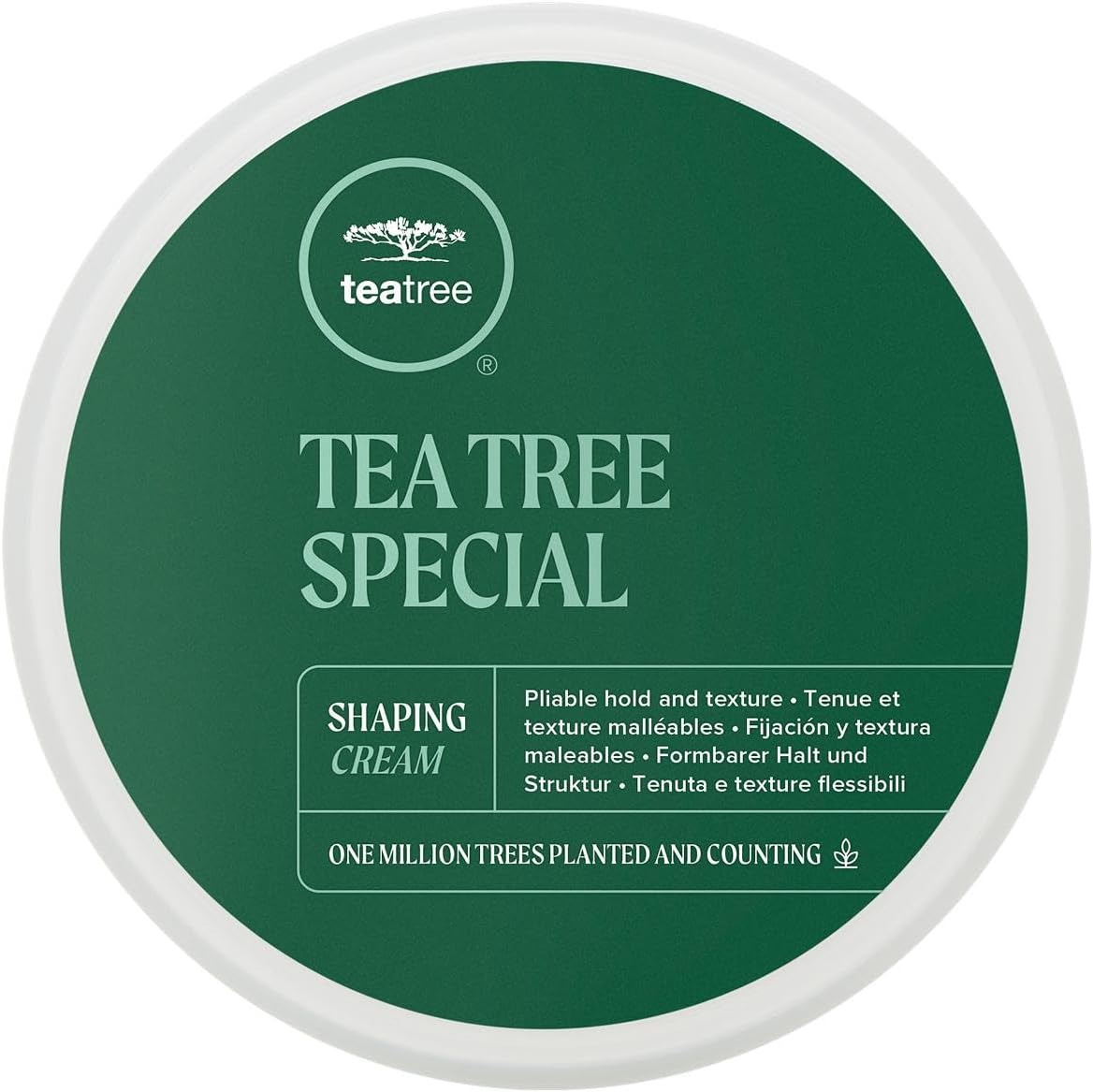 Paul Mitchell Tea Tree Shaping Cream front view container for matte finish hair styling