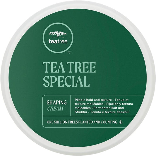 Paul Mitchell Tea Tree Shaping Cream front view container for matte finish hair styling