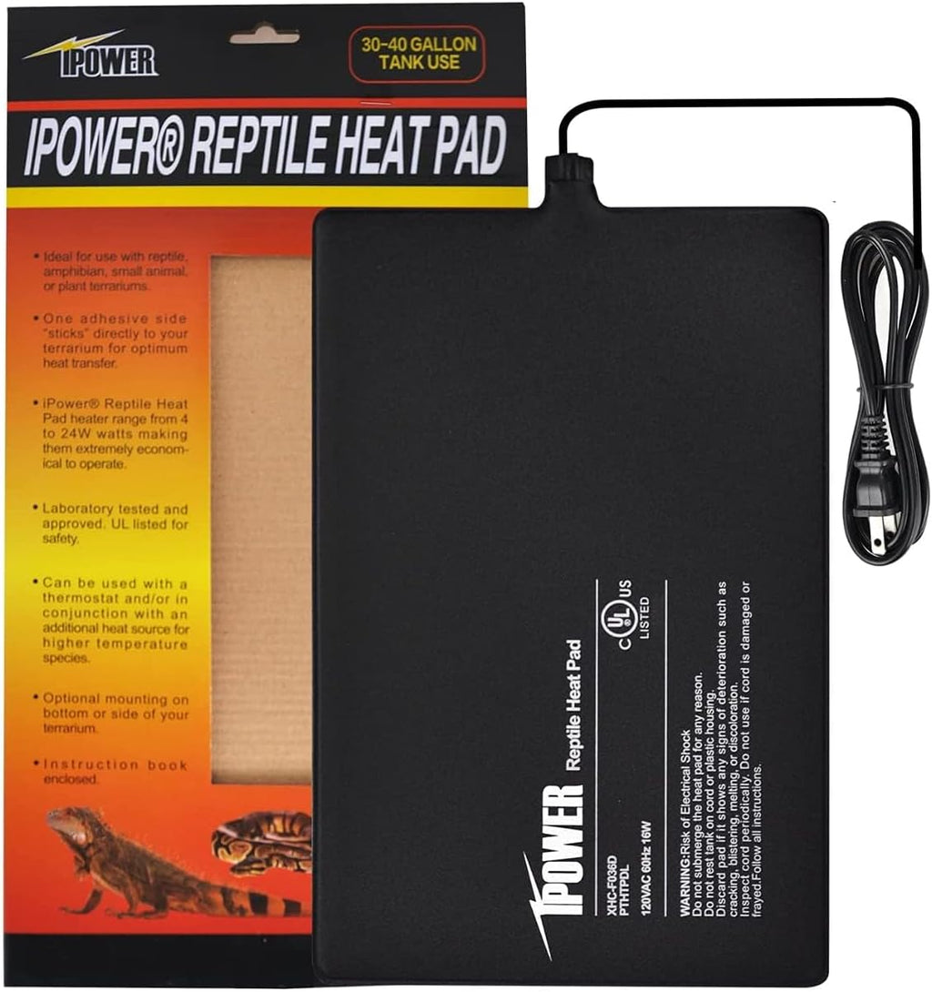 iPower Reptile Heat Pad 4X7 Inch 4W Heating Mat with Digital Thermometer for Turtle, Lizard, Frog, Snake, Reptile, and Other Small Animals - Image 11