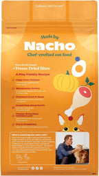 Made by Nacho high protein dry cat food chicken duck quail recipe close up
