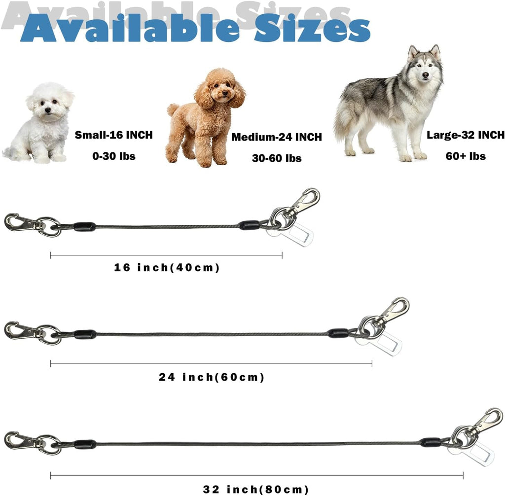 Mi PupJoy pet safety belt attached to car seat belt buckle