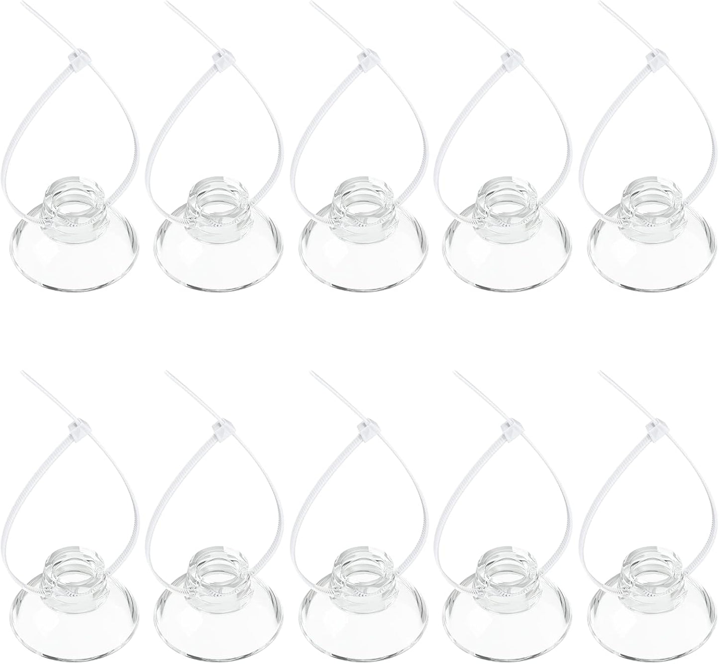 Pawfly aquarium suction cups and adjustable zip ties pack front view for fish tank organization.
