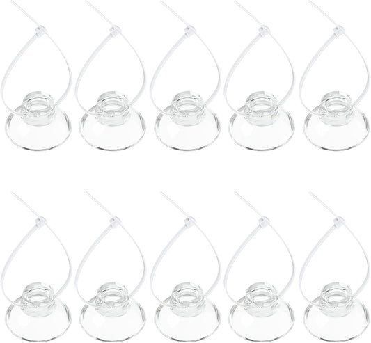 Pawfly aquarium suction cups and adjustable zip ties pack front view for fish tank organization.