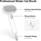 Aumuca pet grooming brush with stainless steel needles