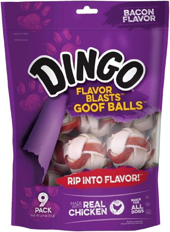 Healthy dog dental treats with real chicken flavor inside