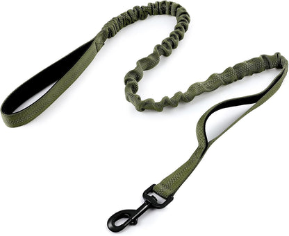 rabbitgoo Tactical Bungee Dog Leash with Shock Absorption, Military Training Leash with 2 Padded Control Handles for Medium Large Dogs, 5.2FT, Black - Image 12