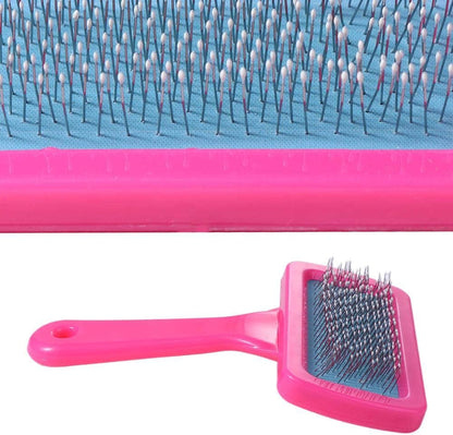 OEM 13x8.5 centimeters portable pet brush with ergonomic plastic handle