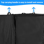 Top view showing handles on Fhiny bird cage blackout cover